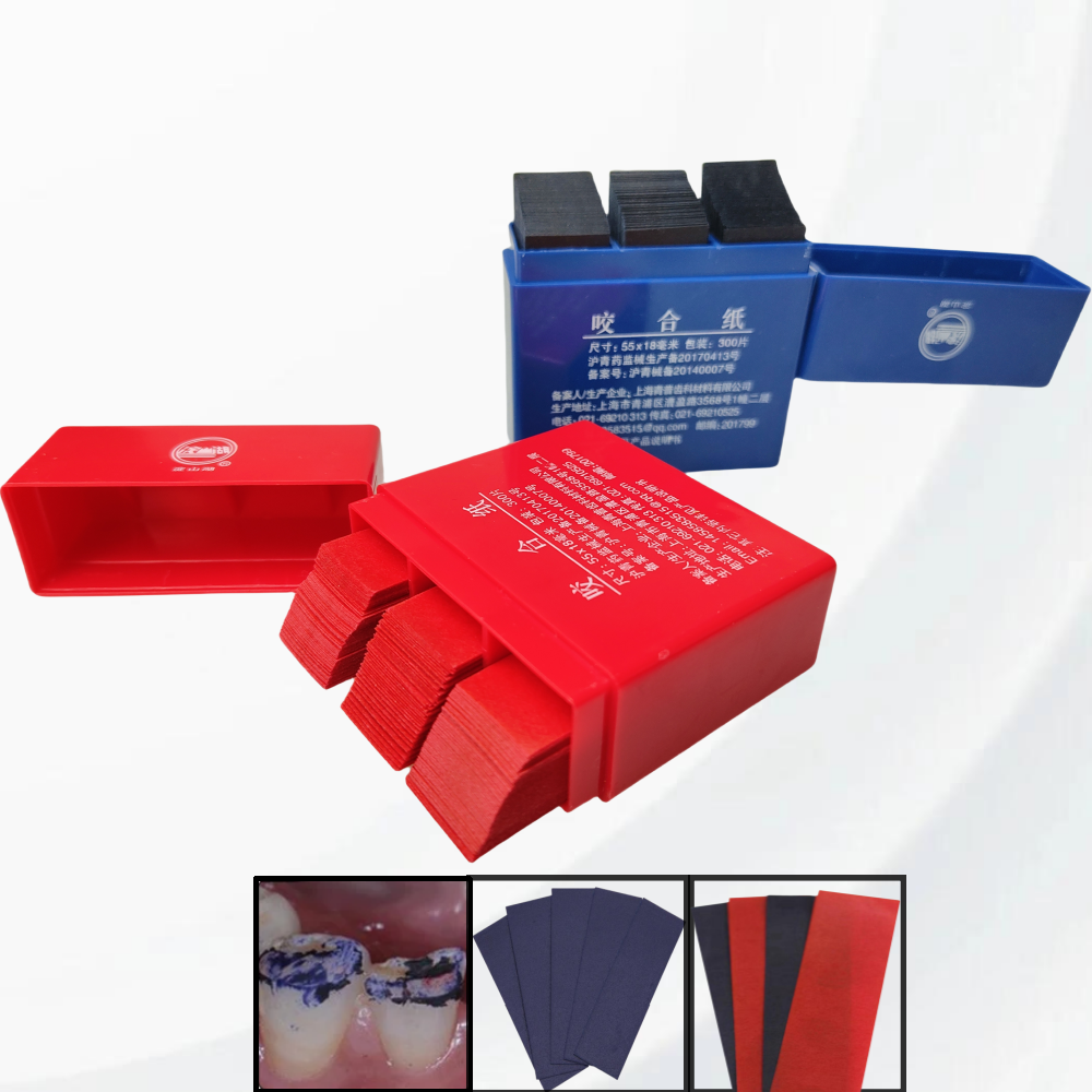 Teeth Whitening Strips - Dental Blue Red Articulating Paper Strips