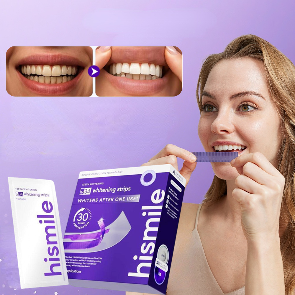 Teeth Whitening Yellow Teeth - V34 Hismile Purple Teeth Whitening Strips