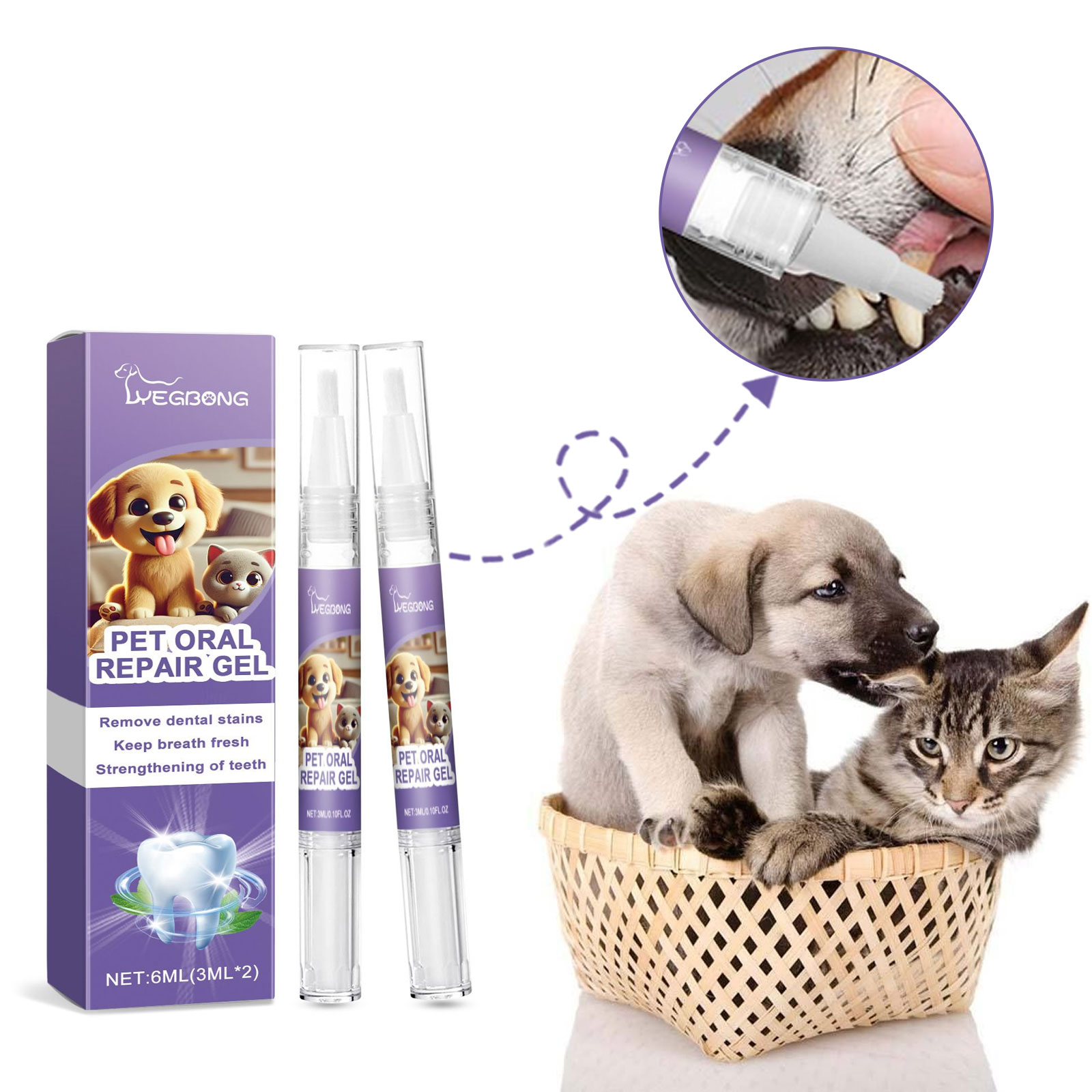 Teeth Whitening Gels - 12pcs Pet Toothbrush Pen Dental Stain