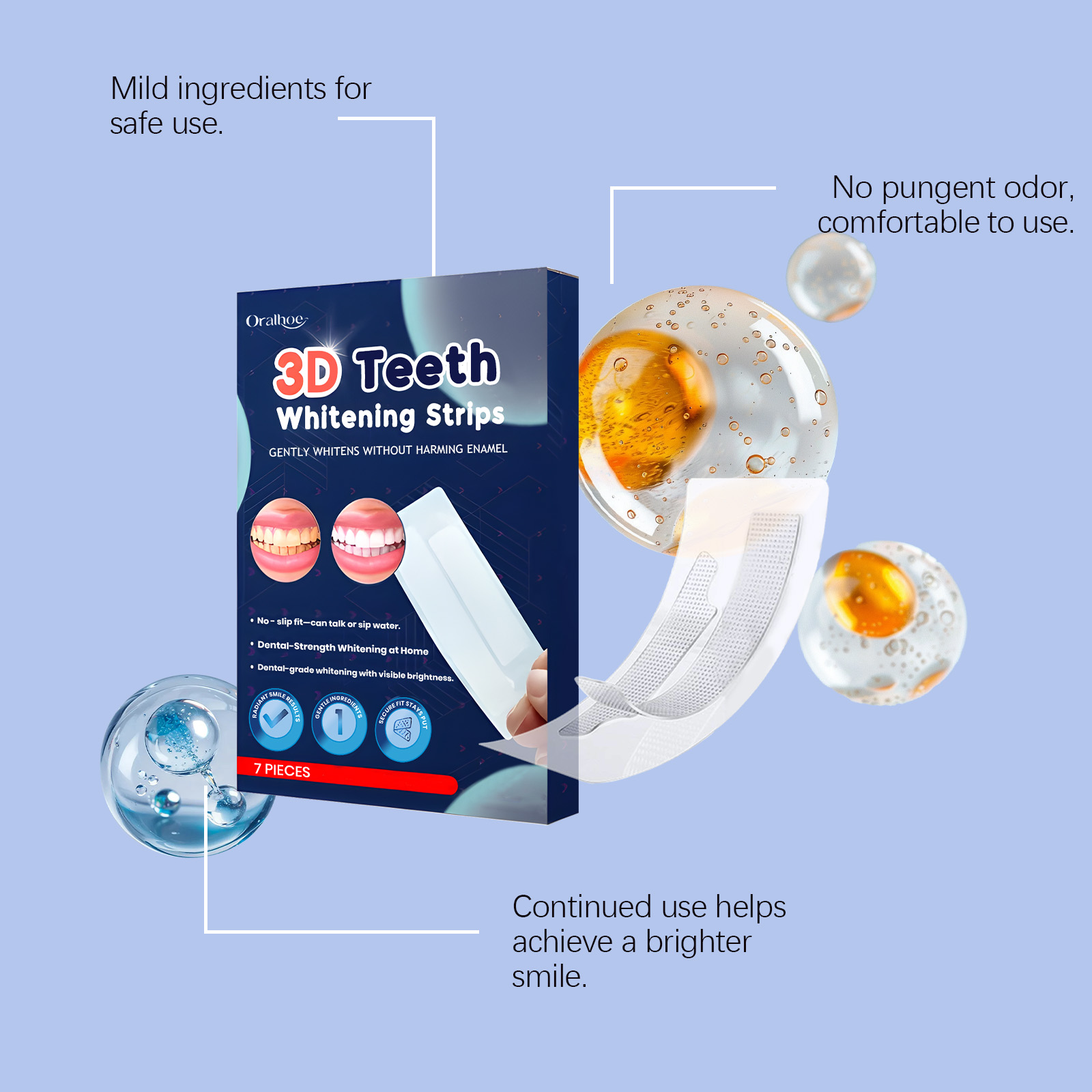 7PCS Teeth Whitening Strips Lu - Teeth Whitening Effects recensione e prezzo
