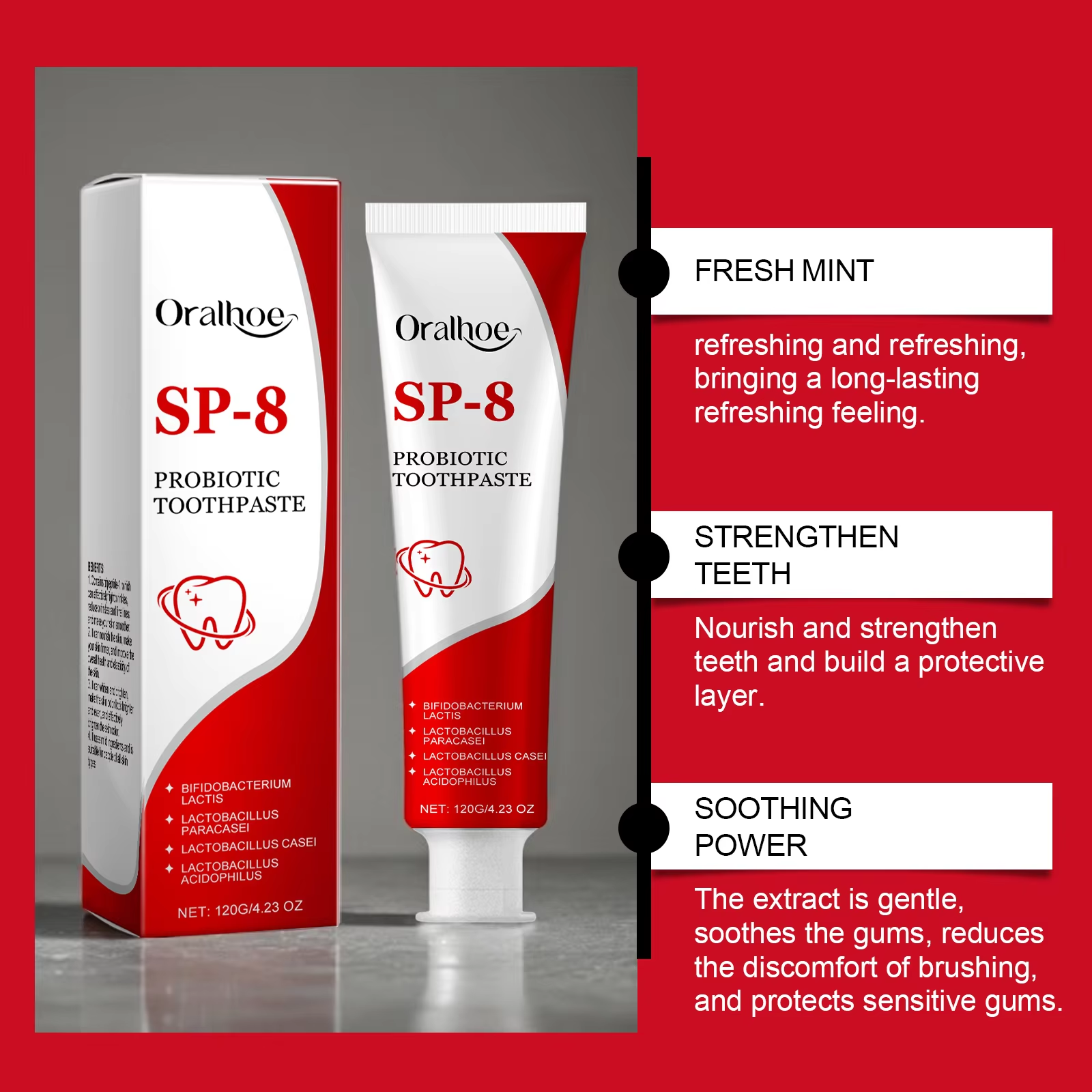 Sp-8 Probiotic Toothpaste Brig - Teeth Whitening Yellow Teeth recensione e prezzo