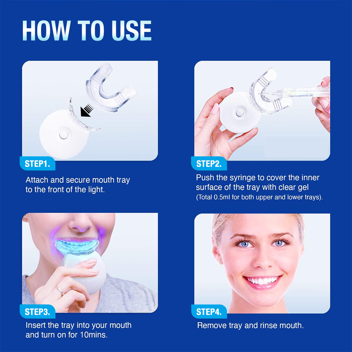 Teeth Whitening Kit - 5X LED L - Teeth Whitening Gels recensione e prezzo