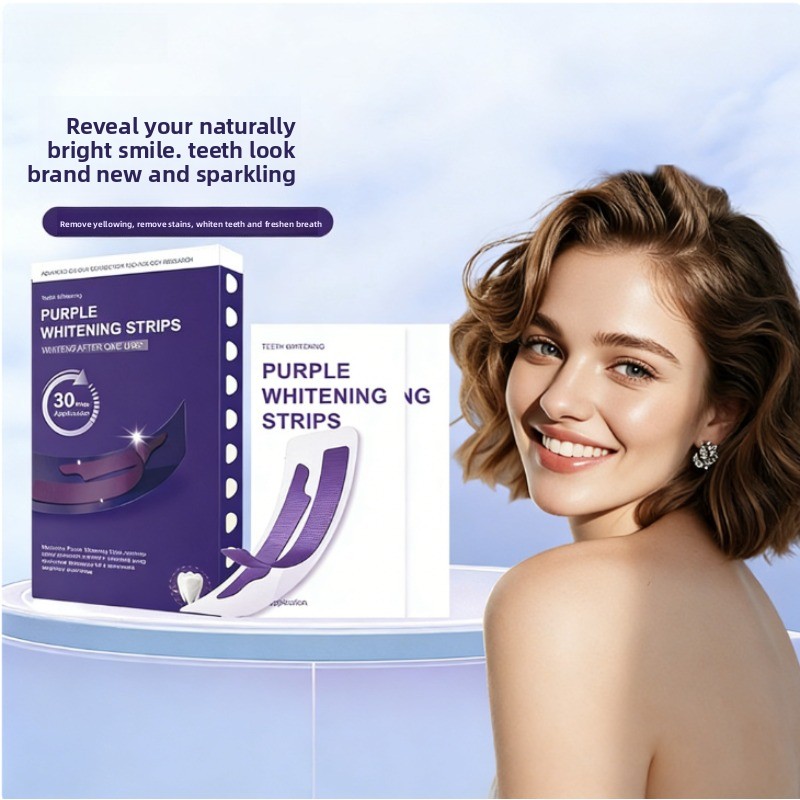 V34 Purple Glowing Dry Tooth S - Teeth Whitening Strips recensione e prezzo