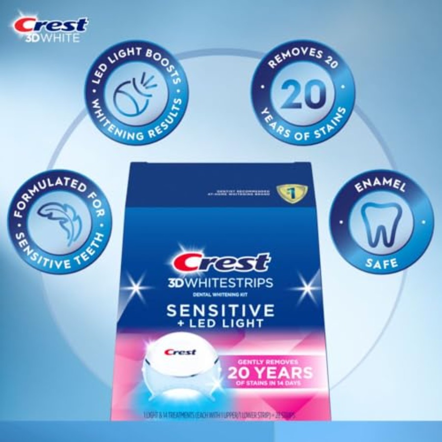 Crest 3D Whitestrips Sensitive - Teeth Whitening Strips recensione e prezzo