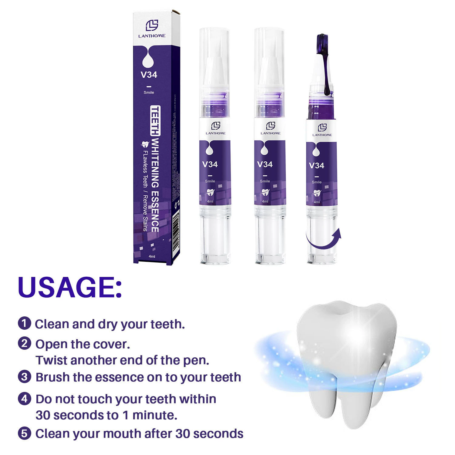 V34 Toothbrush Tooth Removing  - Teeth Whitening Yellow Teeth recensione e prezzo