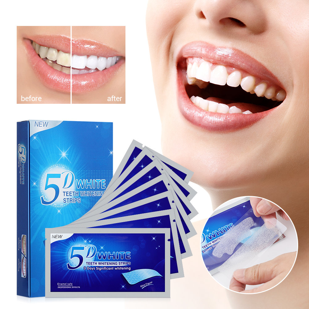 5D Teeth Whitening Strips Remo - Teeth Whitening Yellow Teeth recensione e prezzo