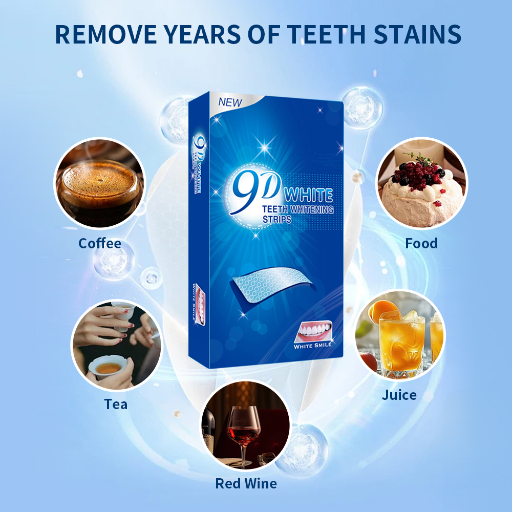 9D White Teeth Whitening Strip - Teeth Whitening Yellow Teeth recensione e prezzo