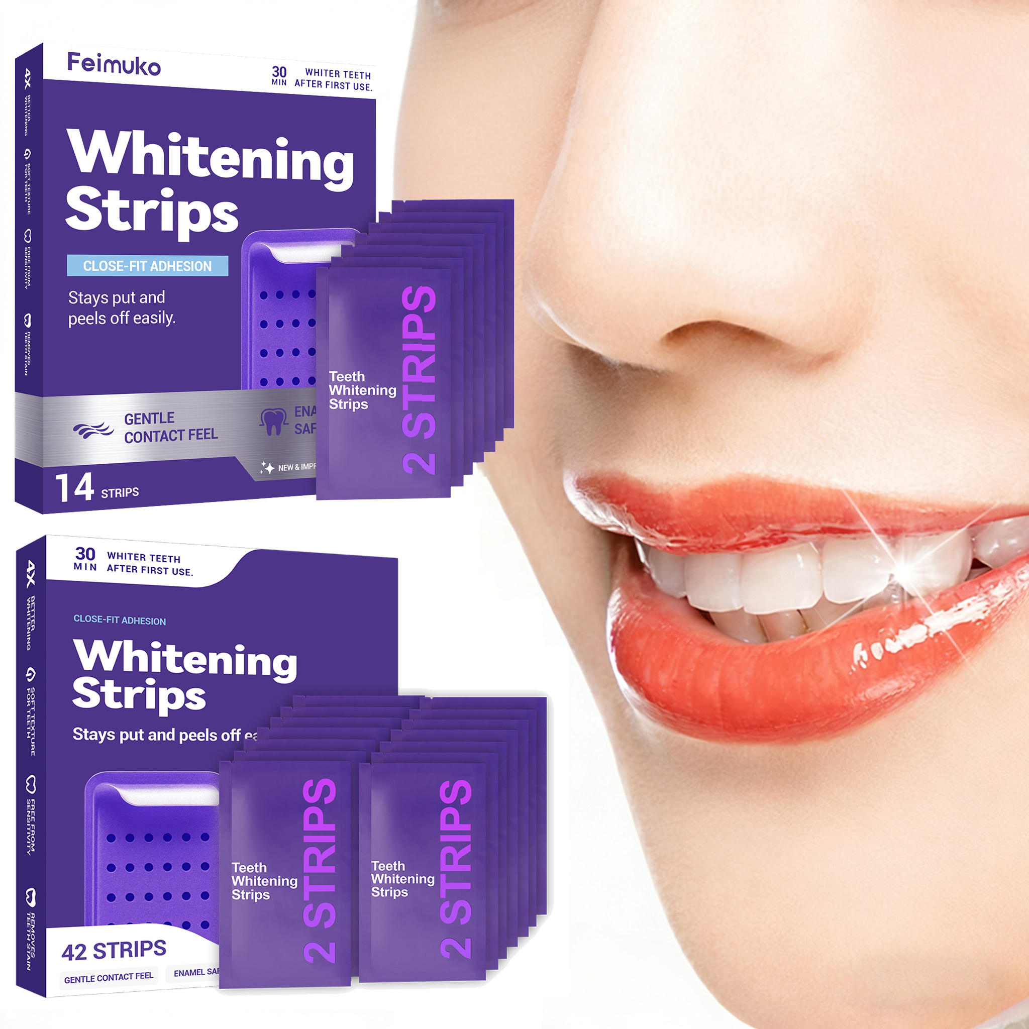 Purple Teeth Whitening Strips  - Teeth Whitening Strips recensione e prezzo