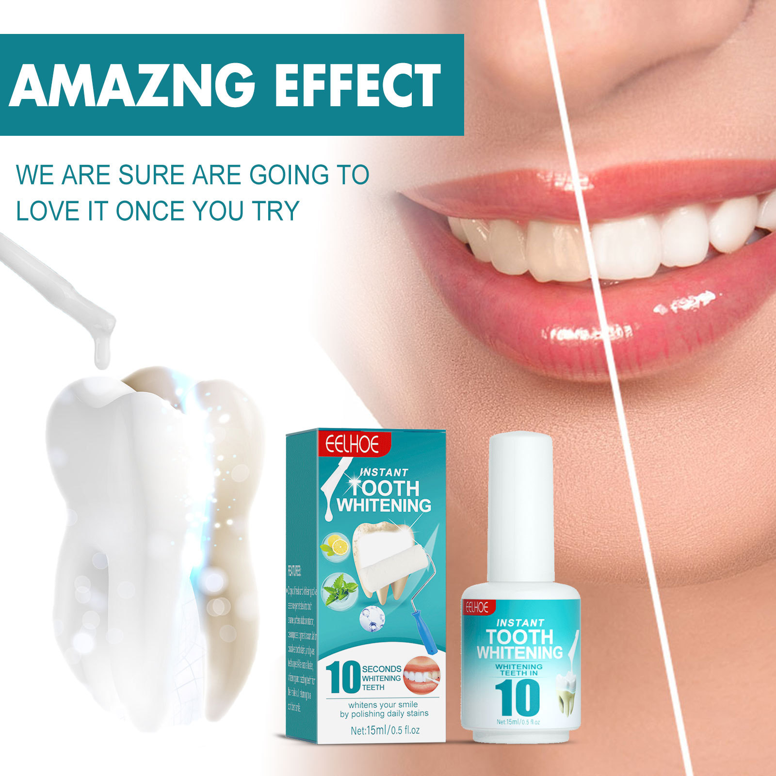 Tooth Whitening Paint Effectiv - Teeth Whitening Yellow Teeth recensione e prezzo