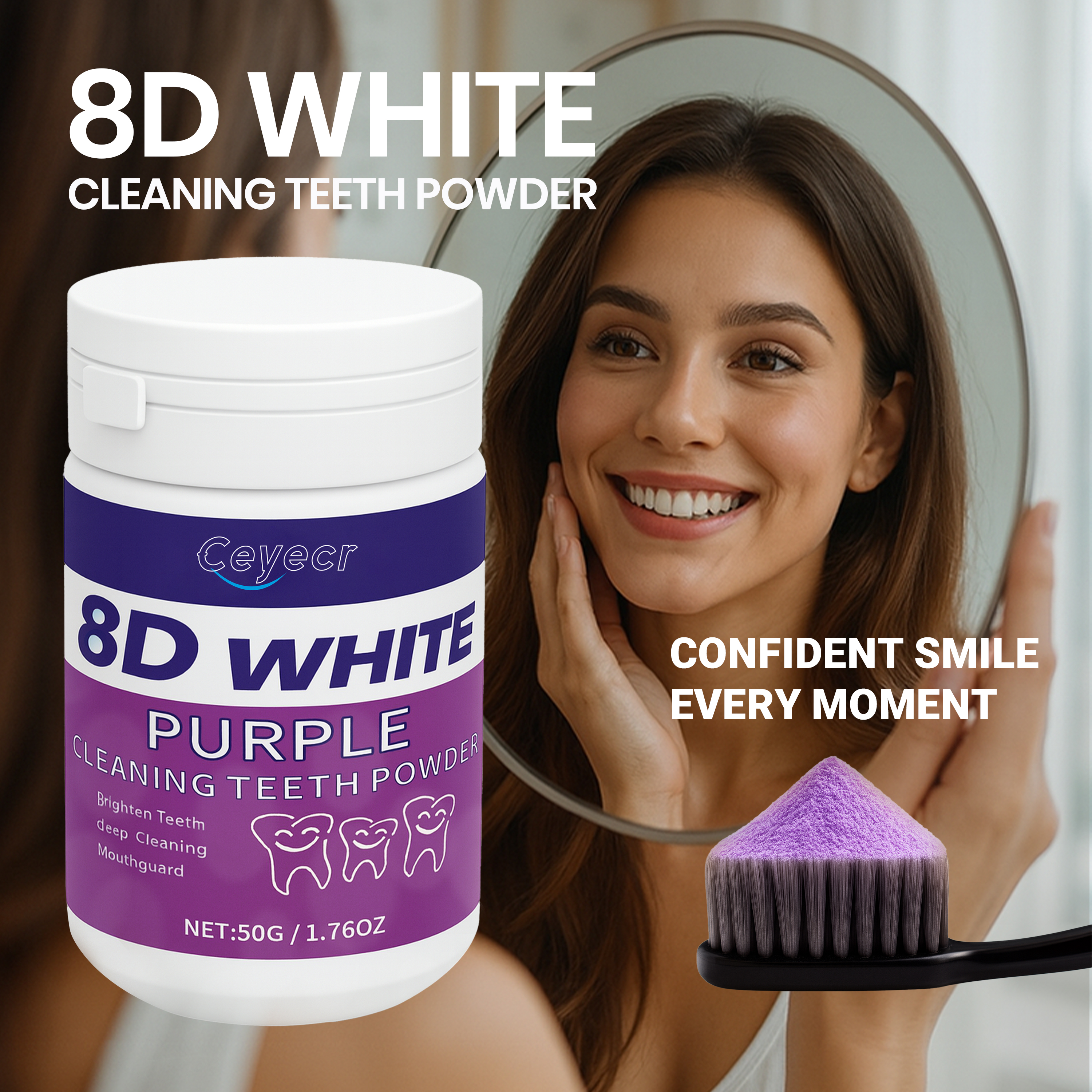 8D white Teeth Whitening Powde - Teeth Whitening Hismile recensione e prezzo