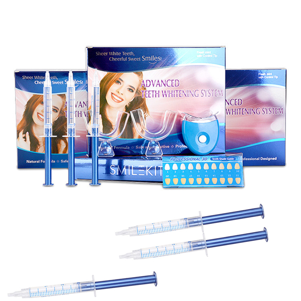 3/6/10 Teeth Whitening Kit Gel - Led Mouth Tray recensione e prezzo