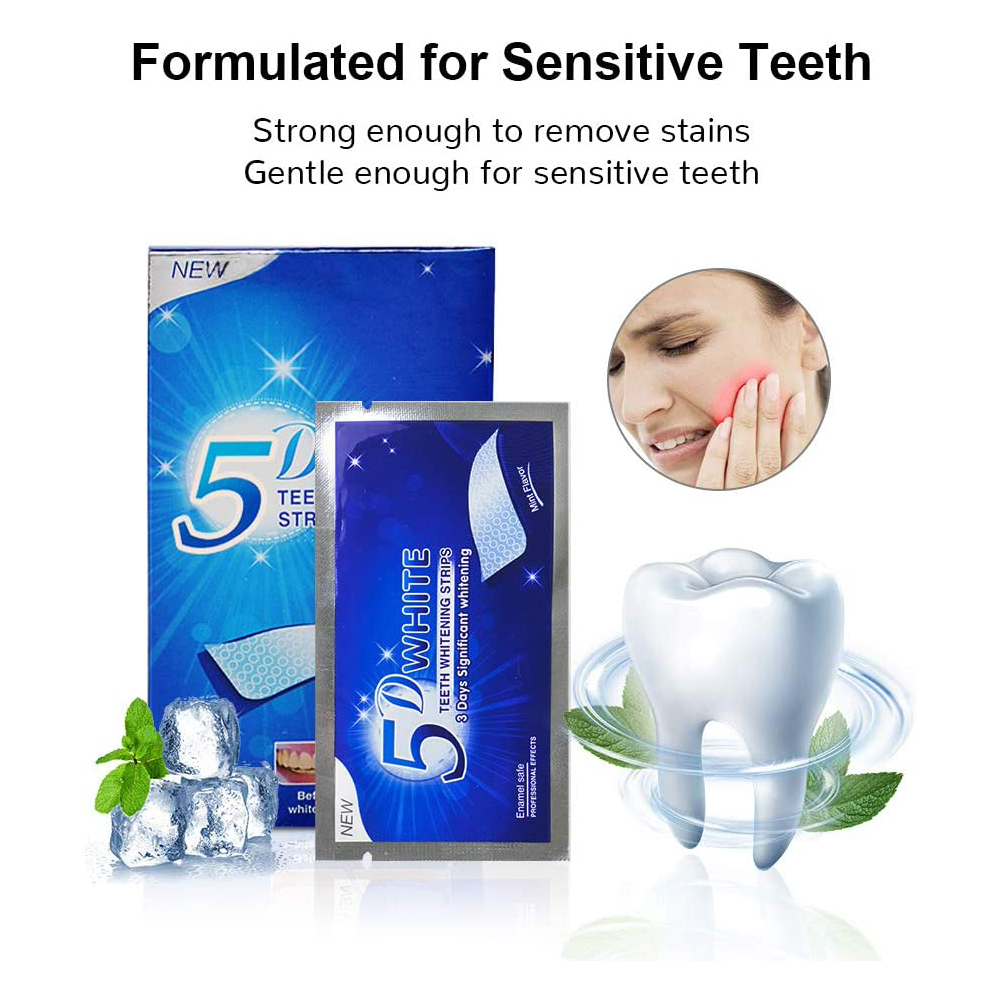 5D White Teeth Whitening Strip - Teeth Whitening Gels recensione e prezzo