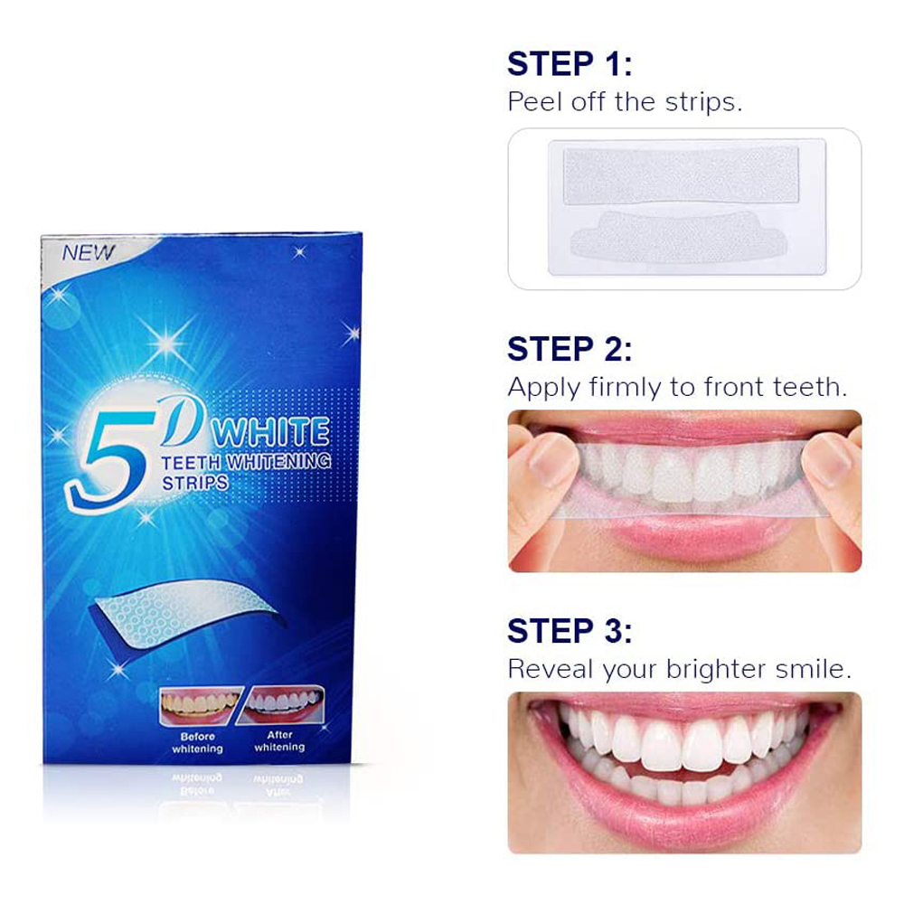 5D White Teeth Whitening Strip - Teeth Whitening Gels recensione e prezzo